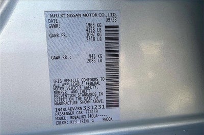 2024 Nissan Altima 2.5 SV